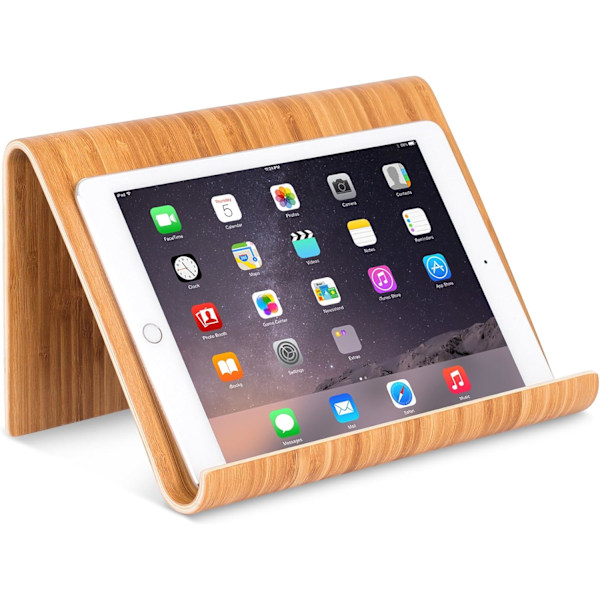 Bambu surfplatta hållare och stativ - Naturligt trä - Fungerar med iPad,