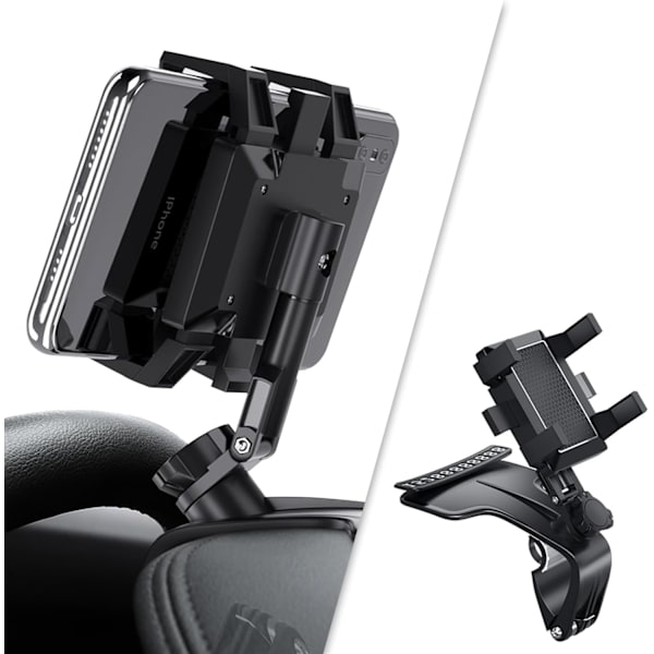 1 stk (Svart) Biltelefonholder, 360 graders rotasjon Dashbord