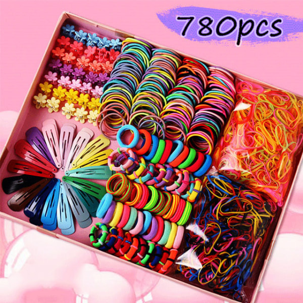 780pcs Gift Set Baby Hair Accessories Little Girls Hair Clips