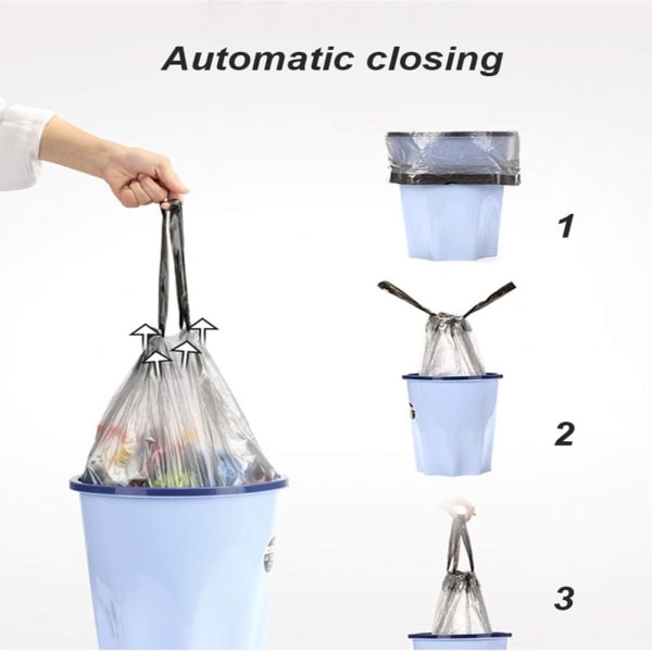 5 ruller 20 liter affaldspose med snoretræk, kontorkøkken soveværelse