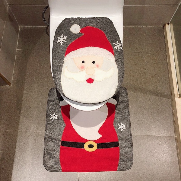 Juletoiletbrætbetræk, 2 stk. Toiletbrætbetræk, Julemand