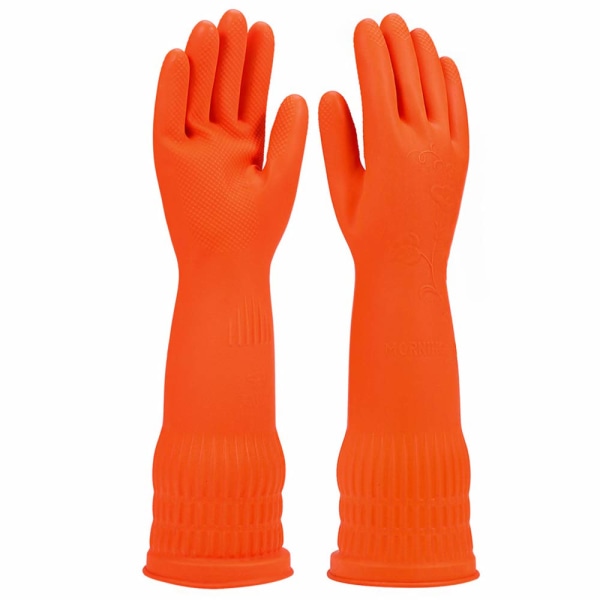 Rubber Kitchen Dishwasher Gloves Household Cleaning Gloves,