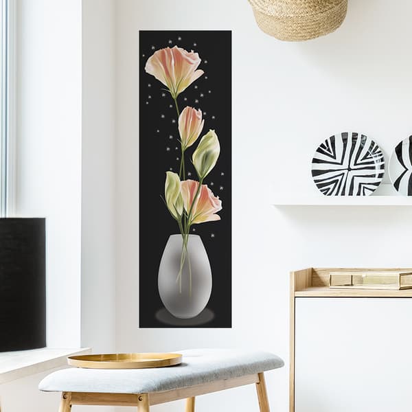 1 st varm blomvas vardagsrumsbakgrundsvägg