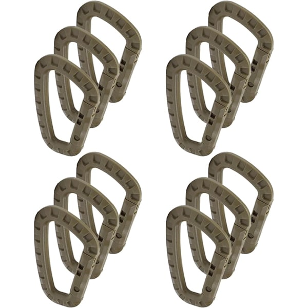 Taktisk Karabiner Plastkarabiner D-formad Låsande Karabiner