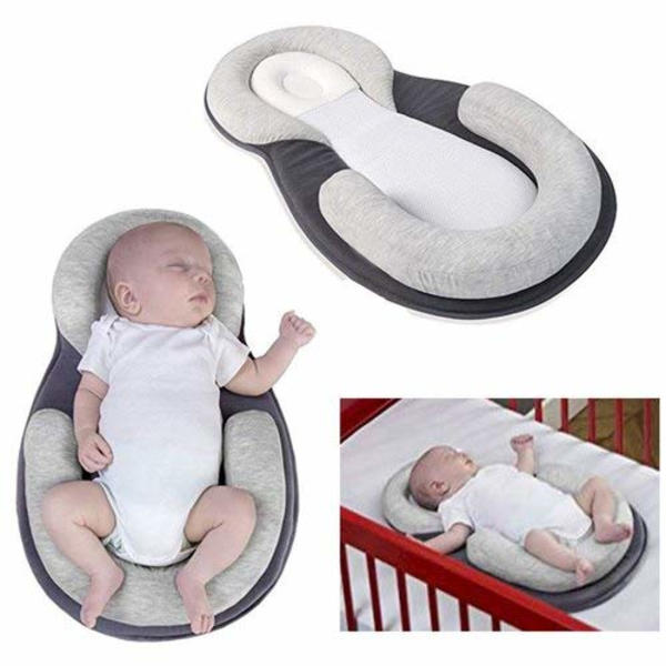 Babysnuggle Nest med huvudstöd kudde bärbar babysäng Newb