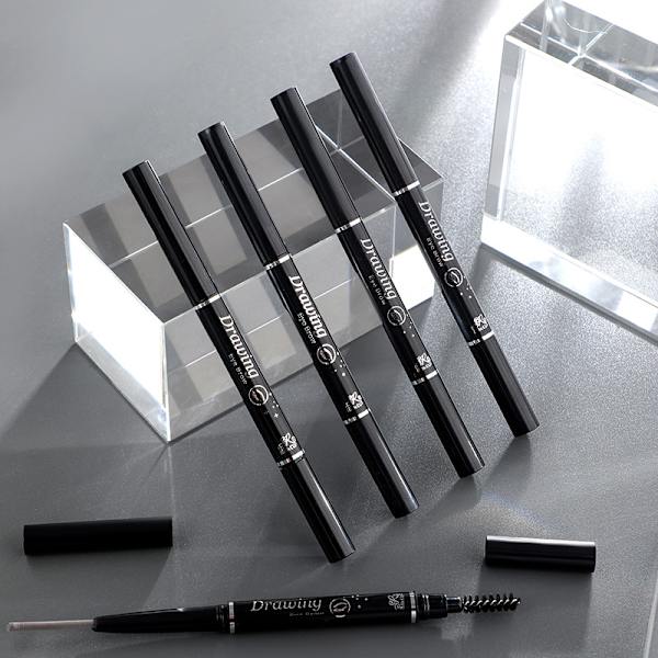 Mørkebrun øjenbrynsblyant Fyld og fluff makeup, 2 øjenbryn