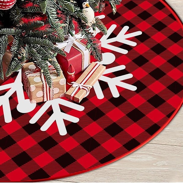 36 Tommers Juletrærskjørt Xmas Trærskjørt Rustikk Bondegård Trær Matte Ornamenter for Innendørs Utendørs Ferie Jul
