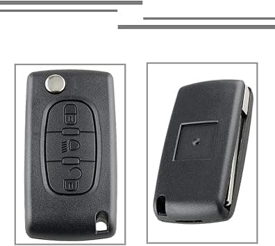 3-knapps brettet nøkkelhus for Citroen C1 C2 C3 C4 C5 C6 C8