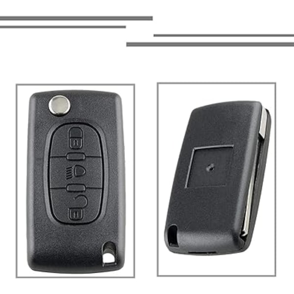 3 Painikkeinen Taittuva Avaimenperä Kotelo Citroen C1 C2 C3 C4 C5 C6 C8
