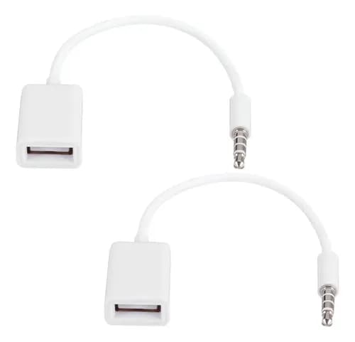 2×kabel USB-til-AUX-konverter til bil-afkodning