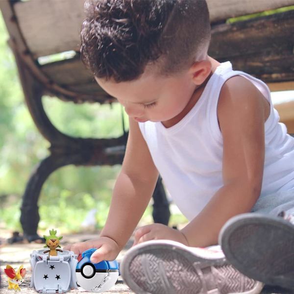 4 st Poké Balls, Poké Ball med docka, studsboll, mini docka