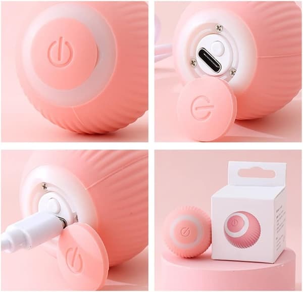 1 stk (Pink) Smart Kattebold, Interaktiv Kattelegetøj, 360 Grader