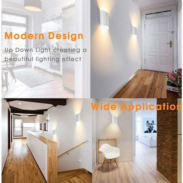 LED væglampe baggrund moderne varm hvid vandtæt ip65