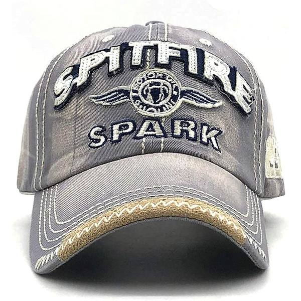Vintage Basebollkeps för Män Spark Letters Cap Snapback Hip Hop Flat