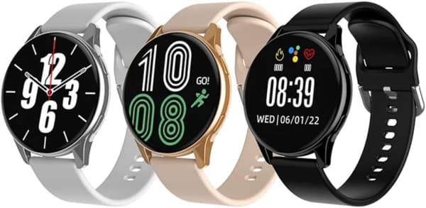 Smartwatch Bluetooth Samtal Smart Klocka, 4-15 Dagars Batteritid, Fungerar med Apple & Android Telefoner. Silver