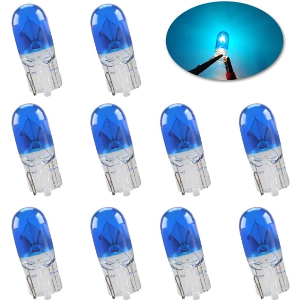Lys Blå - Miniatyr T10 W5W Standard Halogen Pære 194168501