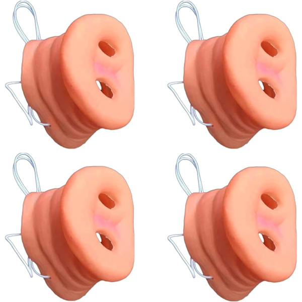 Sæt med 4 Grisenæser med Gummibånd, Grisenæse Legetøjsdyremaske til