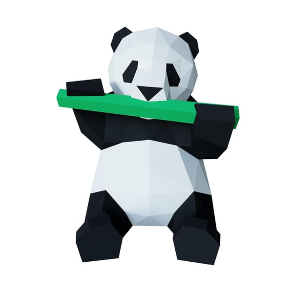 1 st Panda och Bambu Papperskonstkit, Papperskonst Heminredning,