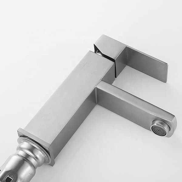 Badekarbatteri Basin Mixer 304 Børstet Rustfritt Stål Enkelt