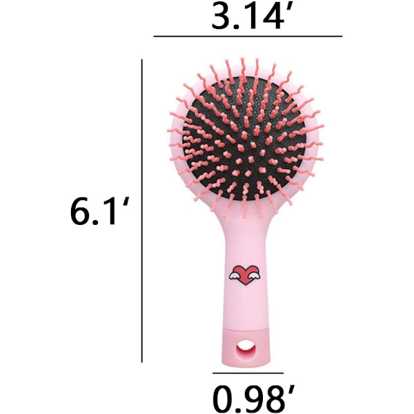 1 st. tecknad anti-statisk hårkam borste, mini resehår