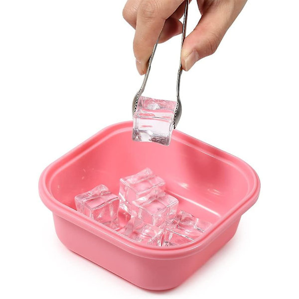 【2-pack】Rostfria sockerklämmor Mini serveringsklämma Isbitar Klämmor Silver BBQ Mat Sallad Bröd Tårta Godis Köksredskap för Middag/BBQ/Socker