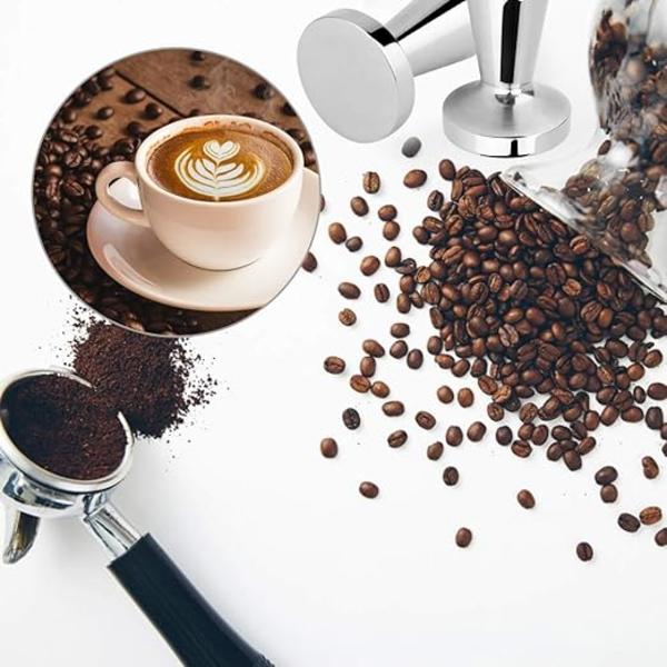 53mm Diameter Flad Bund Espresso Presse Kompatibel med