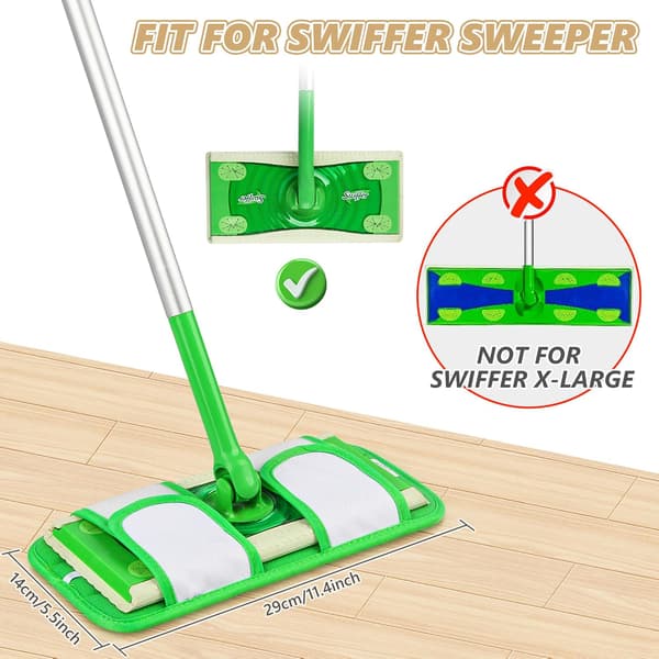 Återanvändbara moppdynor kompatibla med Swiffer Sweeper Mops (6 st) - 12