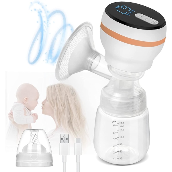 Electric Breast Pump, Portable Single Side Electric Breast Pump, 4 Modes, 36 Levels of Suction, Convenient Rechargeable Breast Pump Includes Natural B