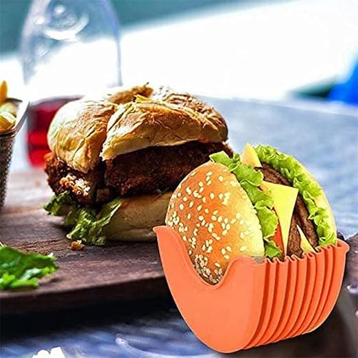 4 Pakk Gjenbrukbare Hamburgerklips, Burgerbolle Festemiddelboks