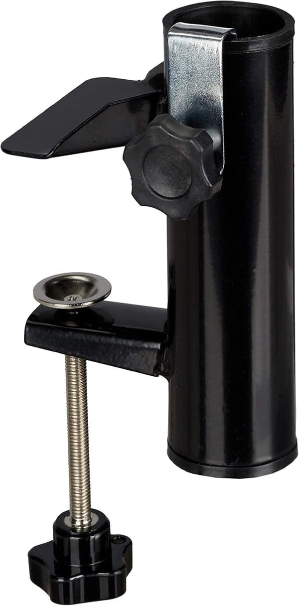 Firkantet balkonrækværk paraplyholder, rør 19 - 38 mm, stål