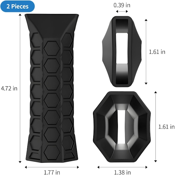 Halkskyddande Racketgrepp i Silikon - Perfekt för Pickleball, Förbättrar Greppet, Alternativ till Grip Boost, för Paddelracketar & Racketar