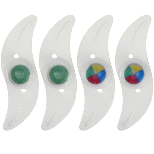 LED-pyöränvalot (2 vihreää + 2 moniväristä) 4 kpl:n setti