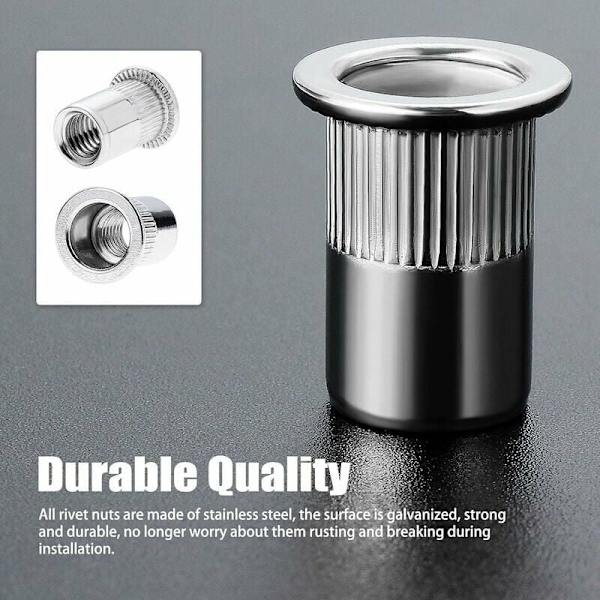 (12mm × 15mm) 100 stk. M6 fladhoved gevindnitte, rustfrit stål
