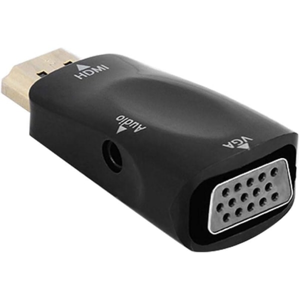 1 stk HD 1080p HDMI hunn til VGA hunn adapter med 3,5 mm lyd