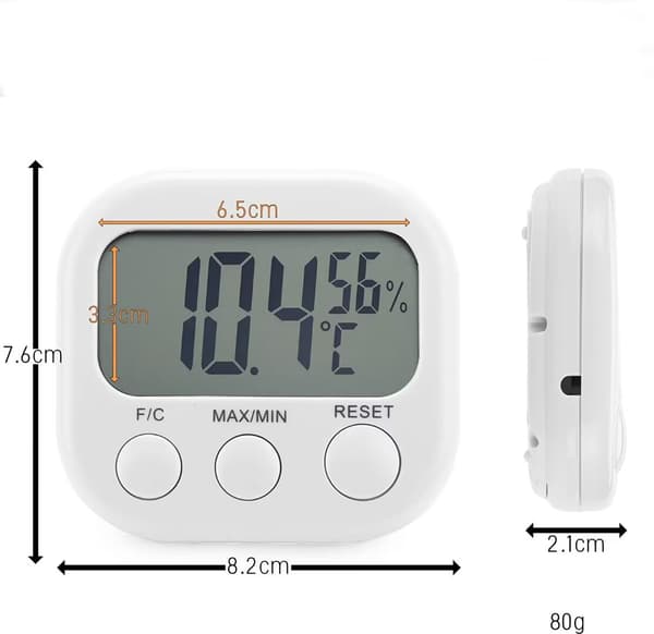 2 stk Innendørs Termometer Hygrometer - Høy Nøyaktighet - Digital