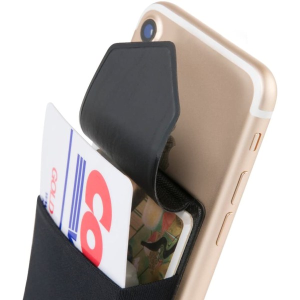 Smartphone-korthållare, kortficka med stängningsflik för