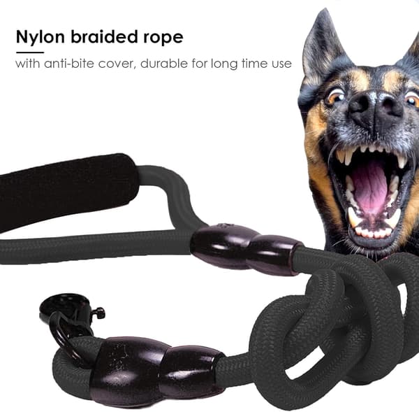Flettet Nylon Hundelead 2/3/4 Vejs Hårdt Hårdt