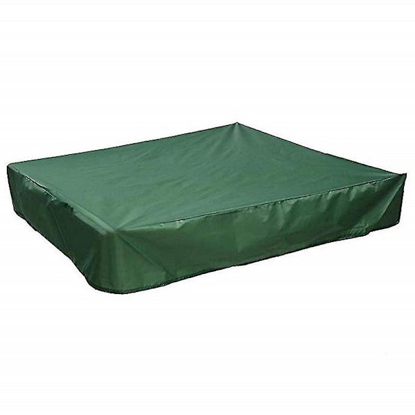 Sandlådeöverdrag med dragsko, vattentät UV-skydd för sandlåda utomhus, grön 200x200x20