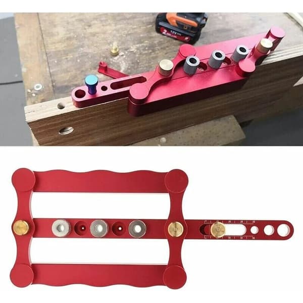 Træbearbejdning Døvlepind Jig Locator, Træ Hul Boring Guide Positioner