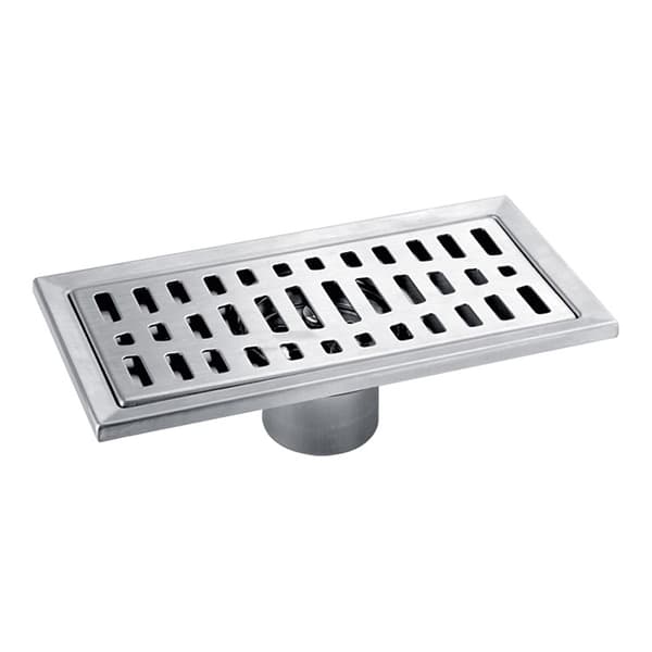 Gulvsluk dusjrenne gulvsluk i rustfritt stål med avtakbar rist og avtakbart filter, 20*10 cm