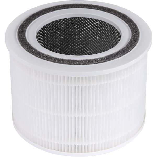 Kompatibel med Levoit Core 300 Luftrenser Reservefilter, 3-i-1 Forfilter, Ekte HEPA-filter, Høy Effektivitet