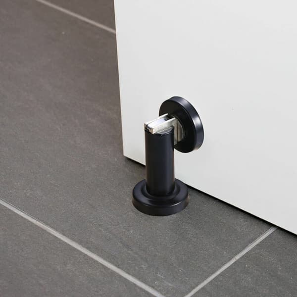 Magnetisk dörrstopp, borstat rostfritt stål dörrlås modern