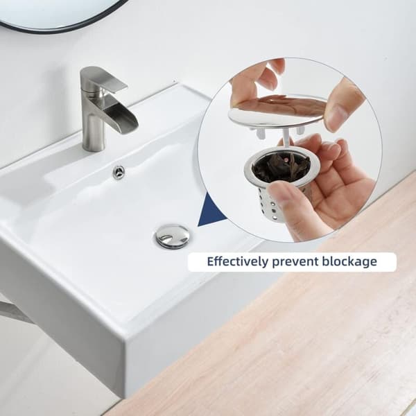 Badekarfilter, 4 cm hårfilter dusjfilter, 2 stk avløpshår