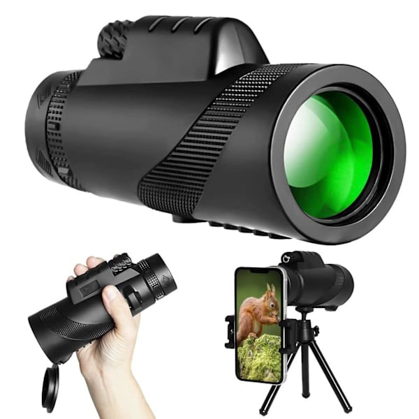 Bærbar 80x100 Super High Power Hd Night Vision Monokulær Teleskop Stativ Klip Monokulær Teleskop, 100% Ny Sort