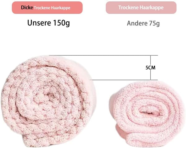 Tykt Hårhåndklæde med Knap, Mikrofiberhåndklæde, Tørre Hårhat og