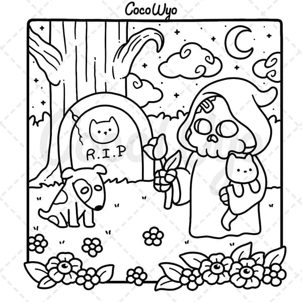 Spooky Cutie -värikirja (pehmeäkantinen)