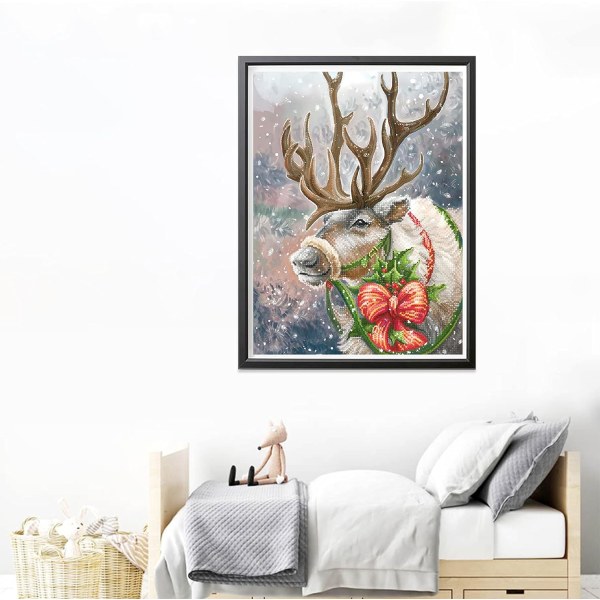 DIY 5D Juldiamantmålning Julälg Komplett