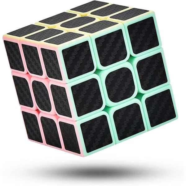 Speed Cube, Magic Cube Speed Cube - Rask Rotasjon, Magisk Feriegave for Barn og Voksne (3x3) Mørkt Lys