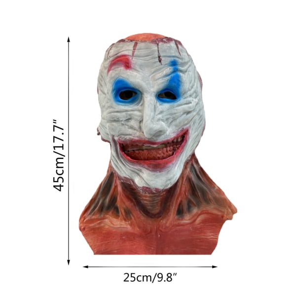 Halloween läskig dubbellagers läder rörlig mask 1 styck
