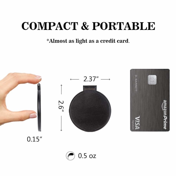 Kompakt Spejl Bulk Rund Makeup Spejl til Håndtaske, Sæt af 3, 2.6\"L x 2.37\"W (Blå)